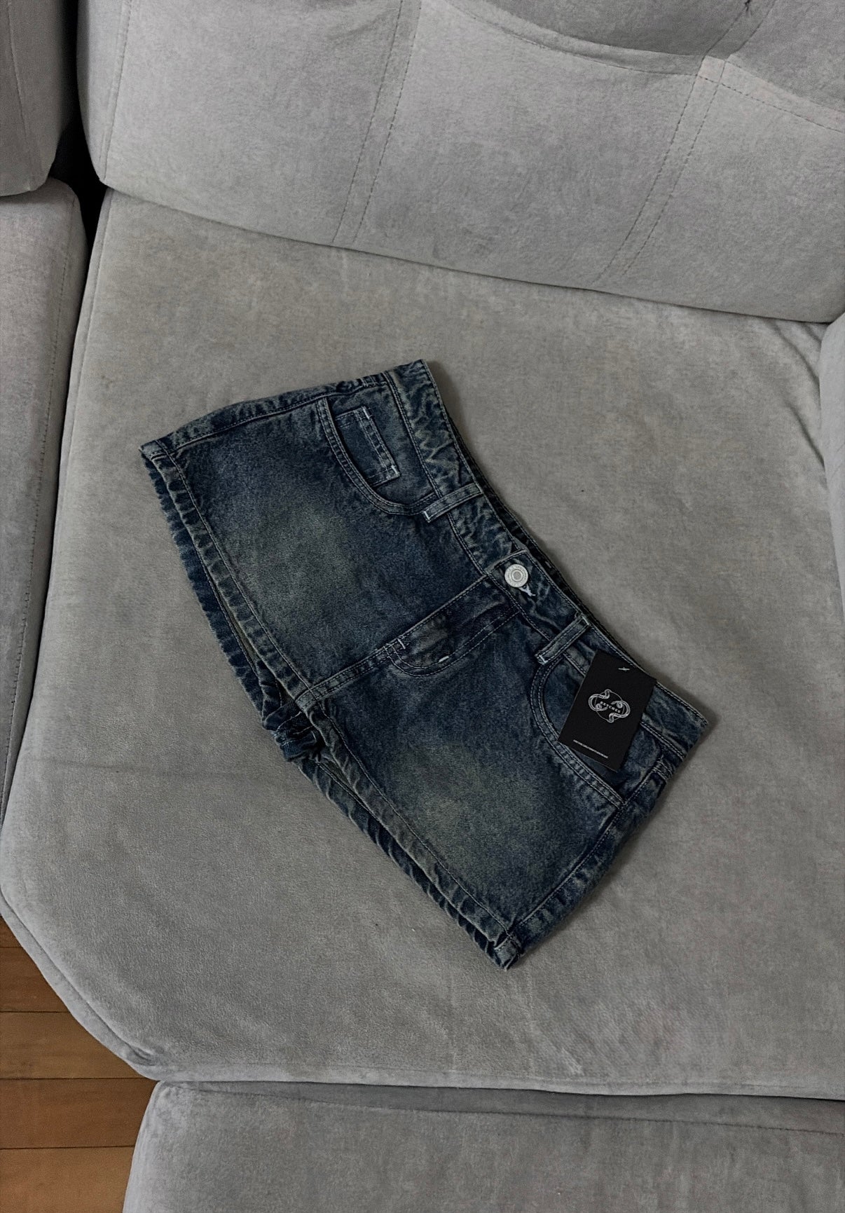 Minifalda Denim Cadera (short interno)