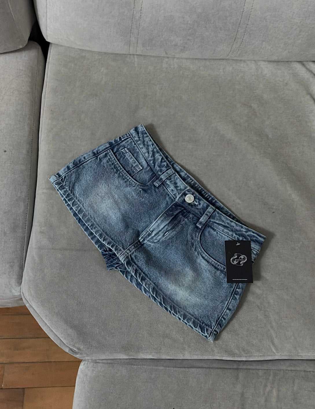 Minifalda Denim Cadera (short interno)