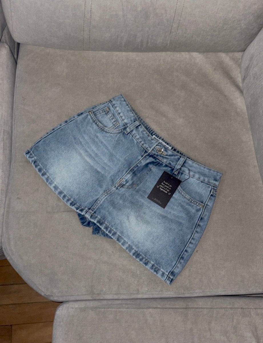 Minifalda Denim - Cintura (short interno) - BxtchesStore