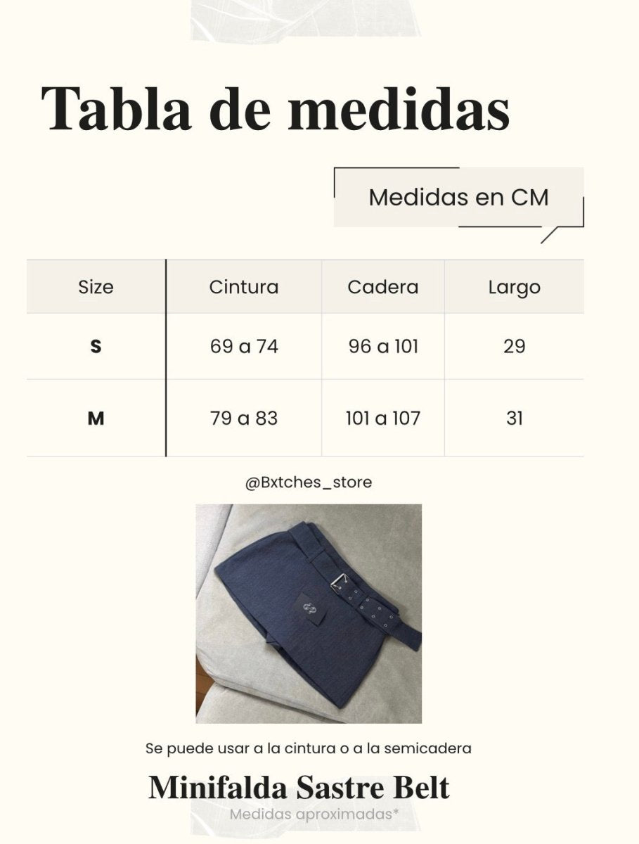 Minifalda Sastre Belt (incluye correa y short) - BxtchesStore